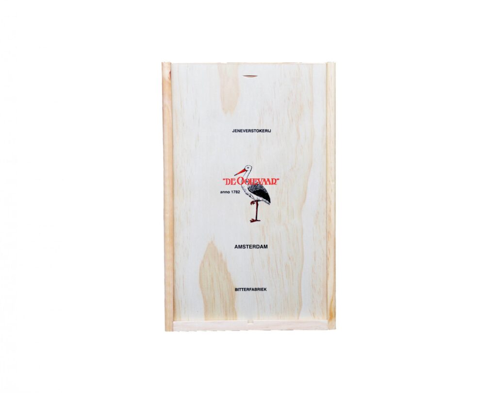 2-compartiment wooden box