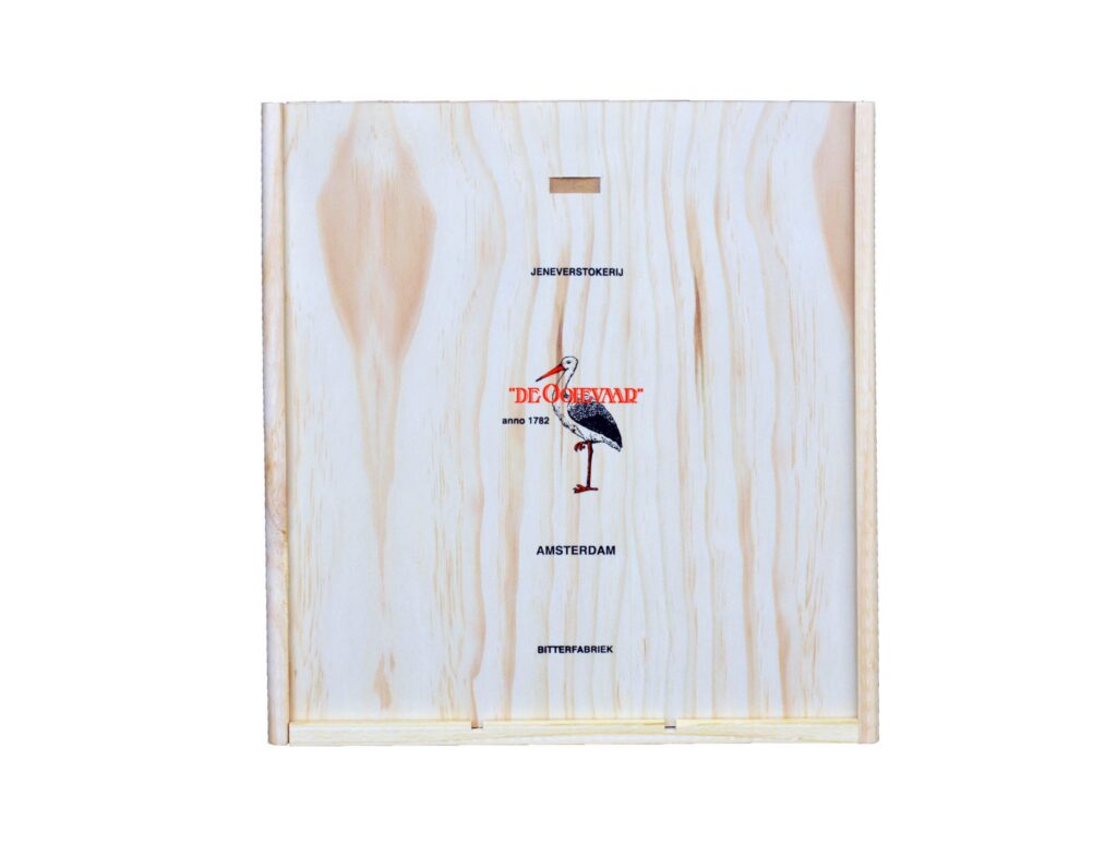 3-compartiment wooden box